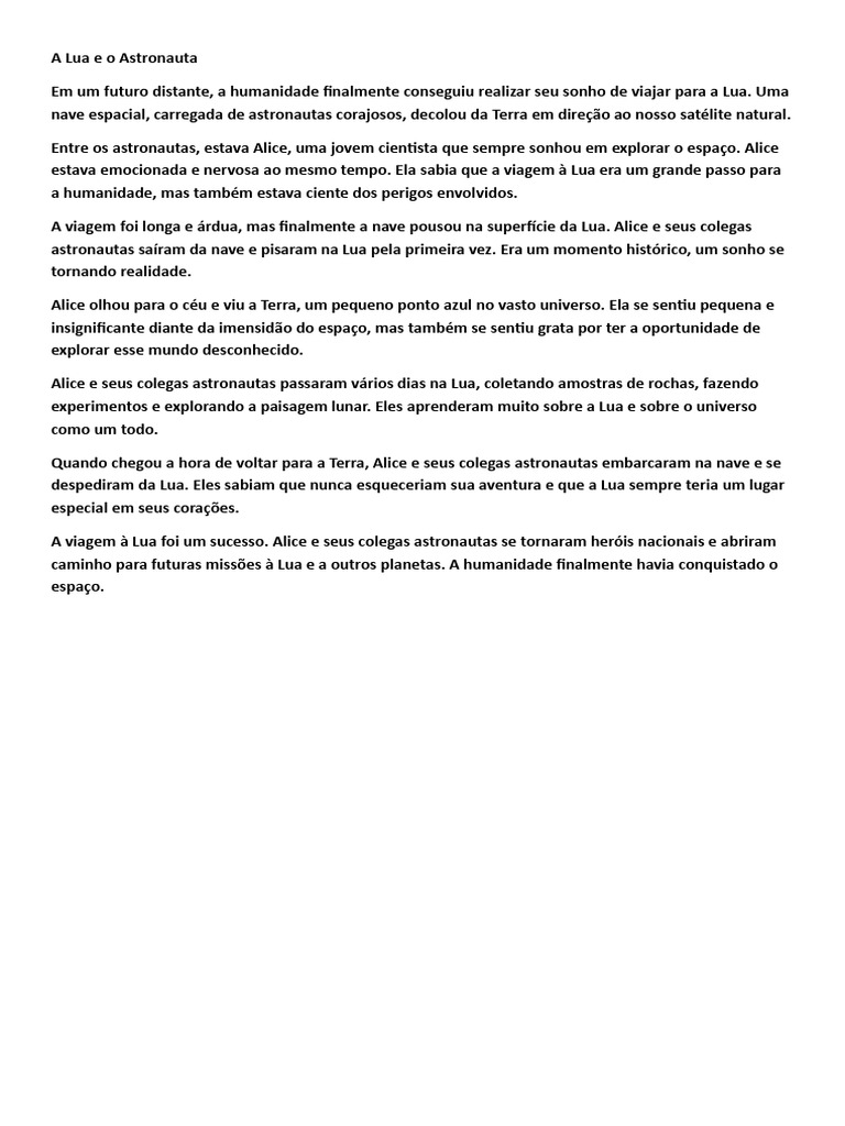 Aventura de Astronautas na Lua | PDF