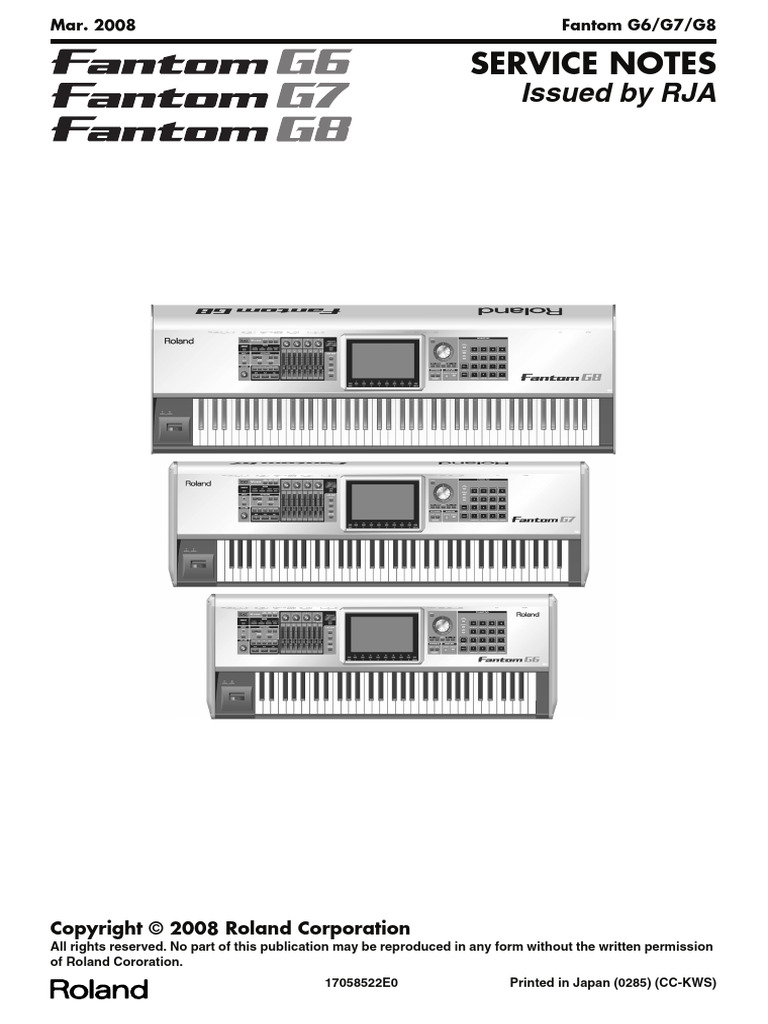 Fantom-G6 7 8 | PDF | Electronics | Electrical Engineering