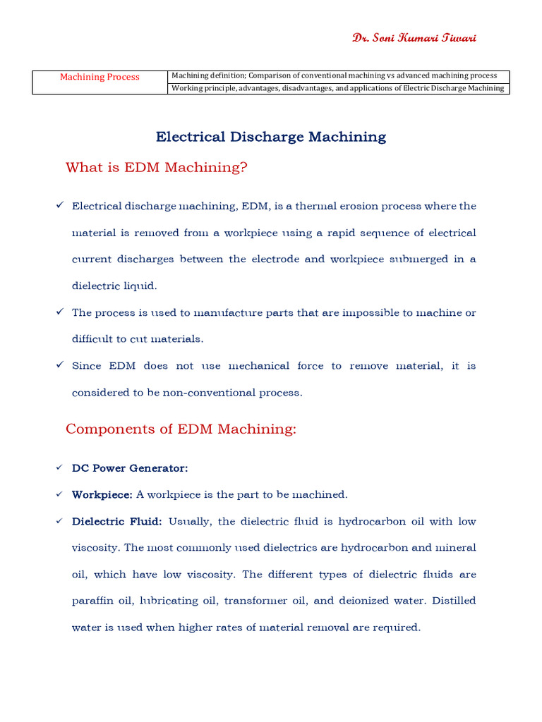 Edm N | PDF | Machining | Electron