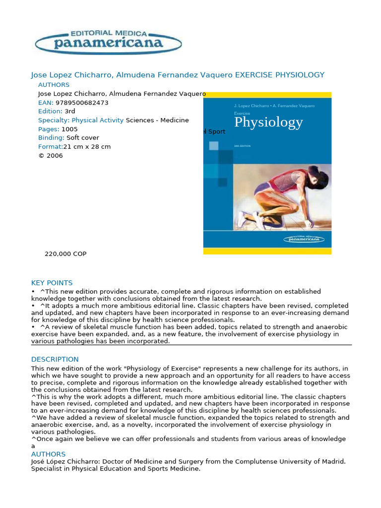 Physiology of Exercise | PDF | Skeletal Muscle | Aerobic Exercise