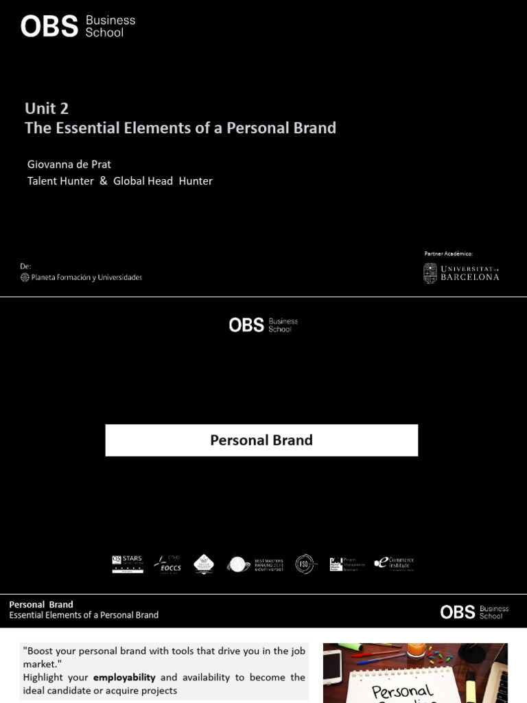 Essential Elements of Personal Branding | PDF | Résumé | Brand