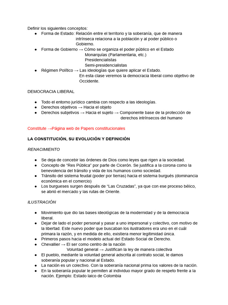 Conceptos Clave de Estado y Constitución | PDF | Constitución | Democracia