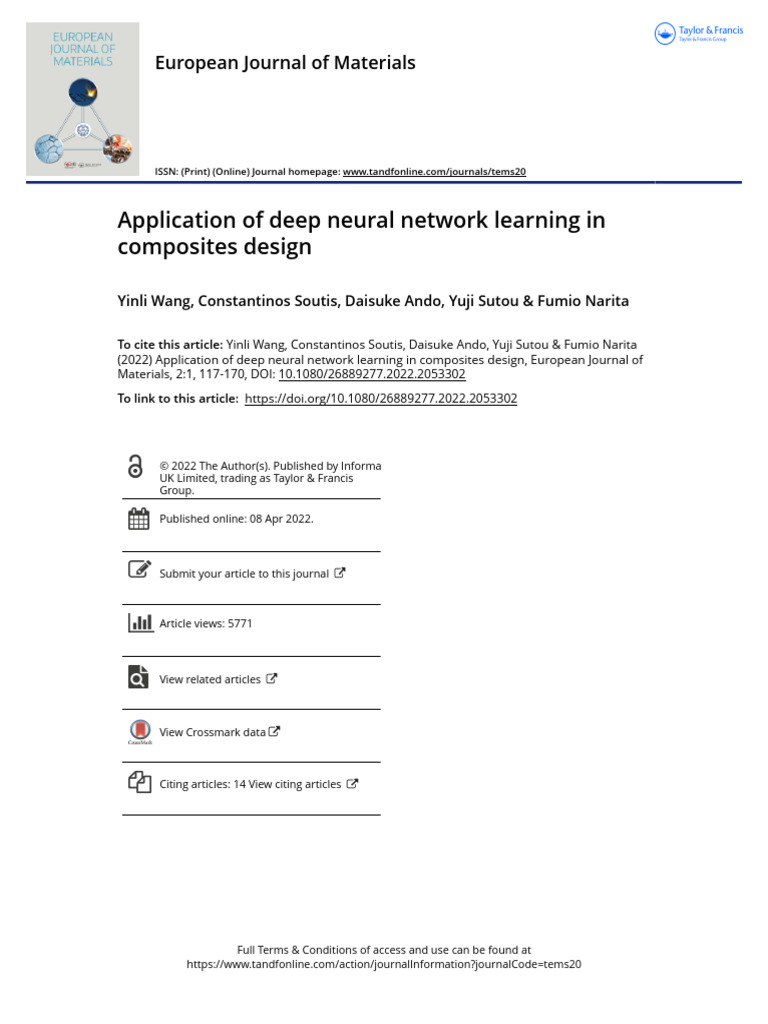 Application of Deep Neural Network Learning in Composites Design | PDF ...