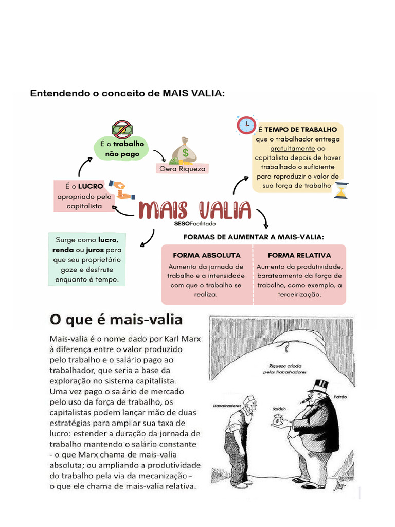 Conceito de Mais-Valia e Luta de Classes | PDF | Karl Marx | Conflito ...