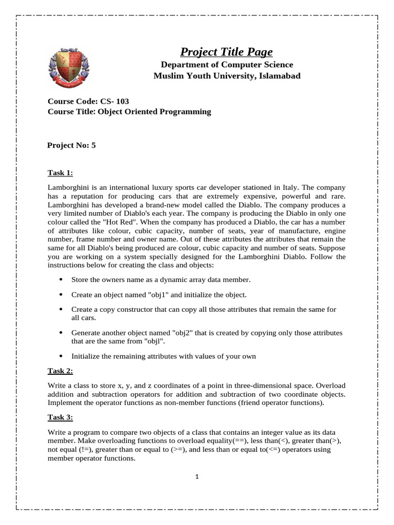 Lab 5 OOP | PDF | Object Oriented Programming | Computer Science