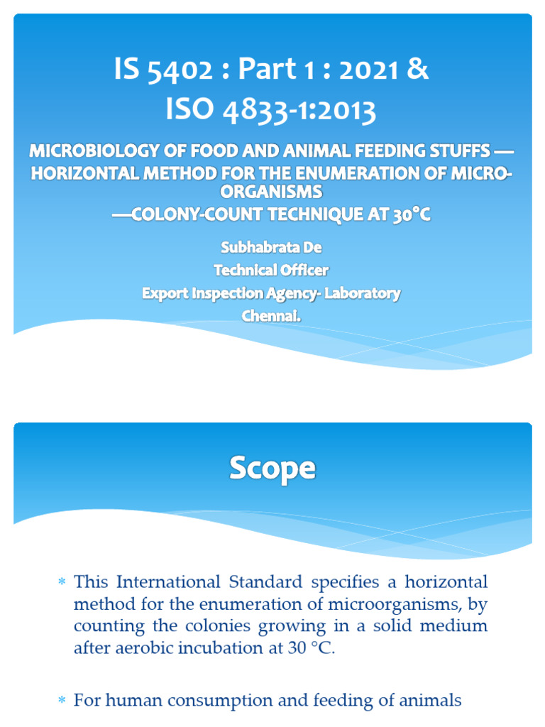 Iso 4833 1 規格 – Iso 4833 1 水平法 – ELTKVI