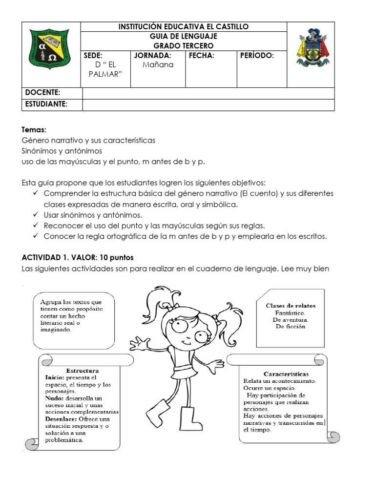 Guía de Lenguaje para Tercer Grado | PDF | Narración