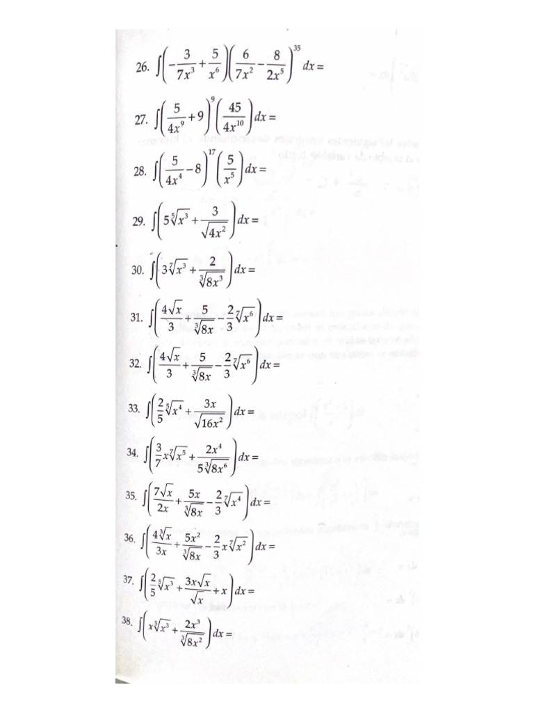 44. (arc cos x dx = | PDF