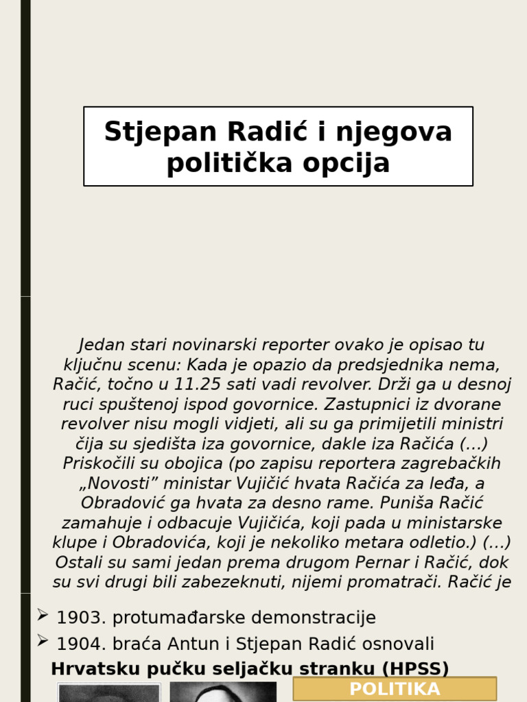 5 Stjepan Radić I Njegova Politička Opcija | PDF