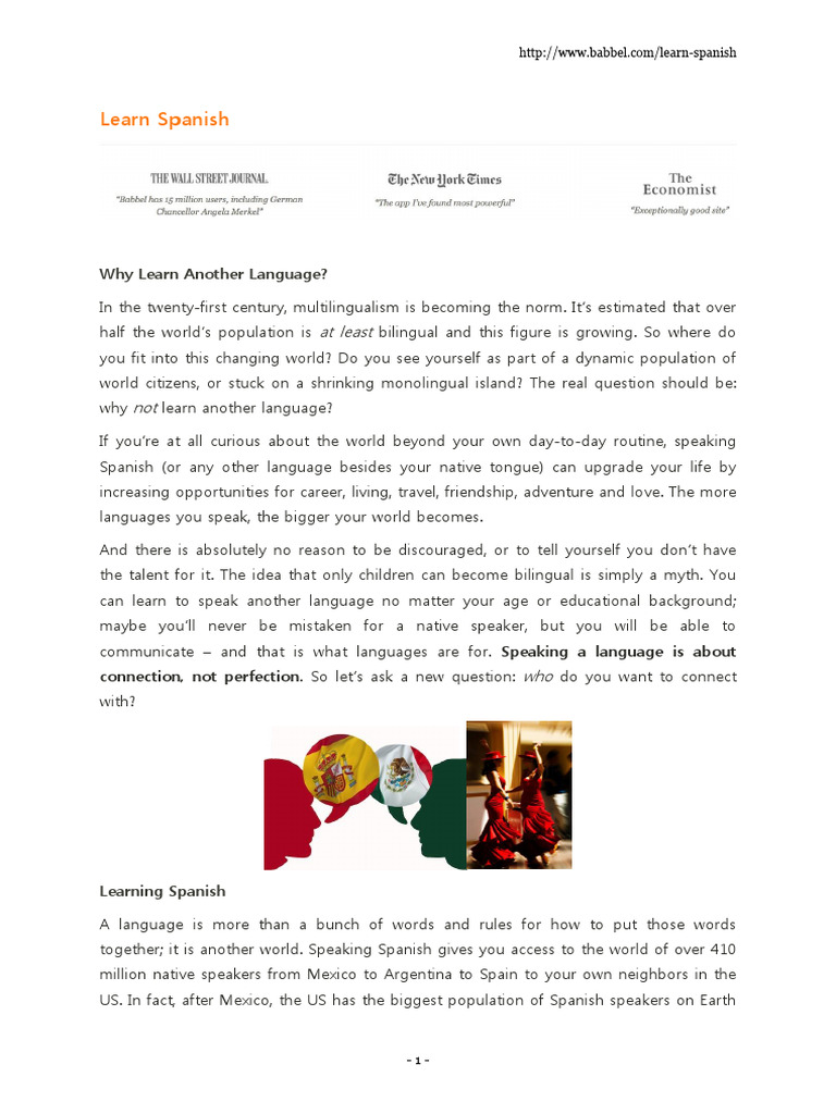 Learn Spanish with Babbel Guide | PDF | Multilingualism | Spanish Language