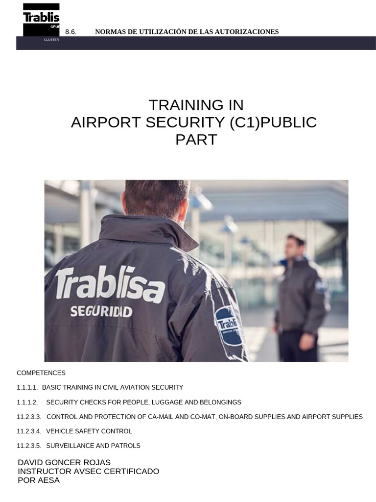 2020 Manual on Airport Security Training c1, Public Part | PDF ...