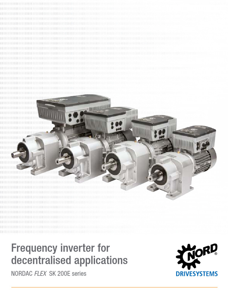 Frequency Inverter For Decentralised Applications: Nordac SK 200E ...