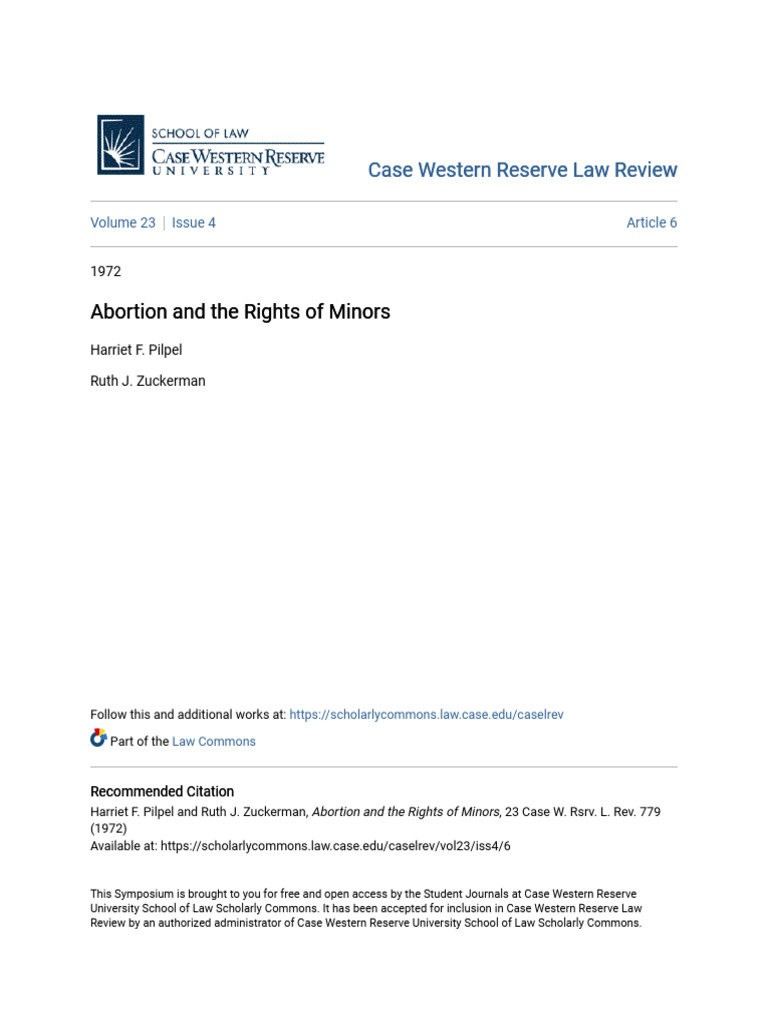 Abortion and The Rights of Minors | PDF | Informed Consent | Abortion