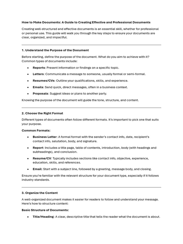 Documentation on how to have more documents-1 | PDF | Résumé | Proofreading