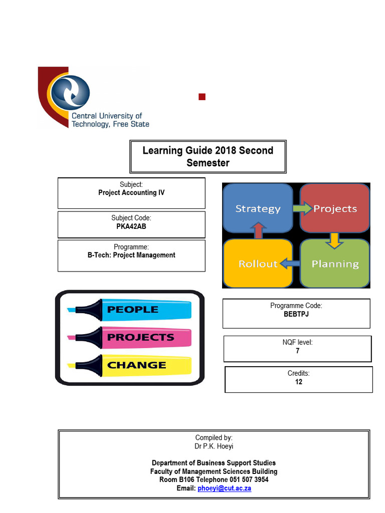 Project Accounting IV Learning Guide 2018 | PDF | Equity (Finance ...
