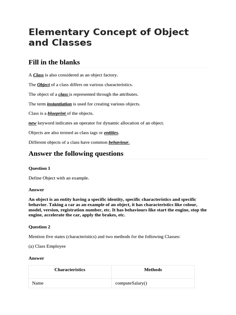 Understanding Classes and Objects in Programming | PDF | Object ...
