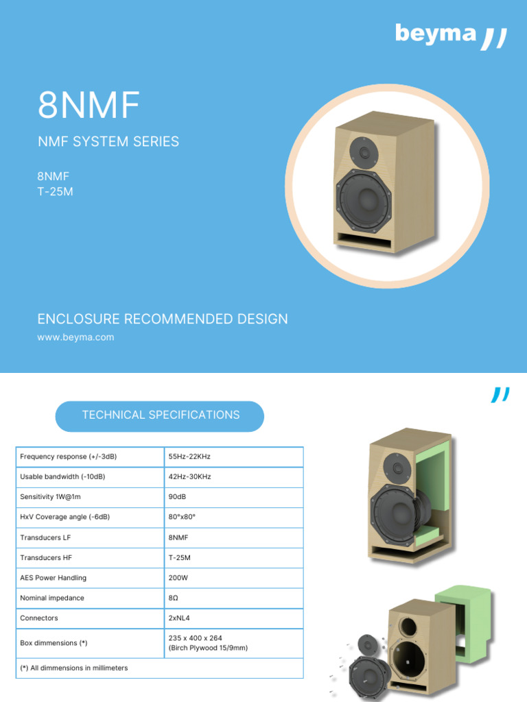 Beyma 8NMF System Specifications | PDF | Sound Production Technology ...