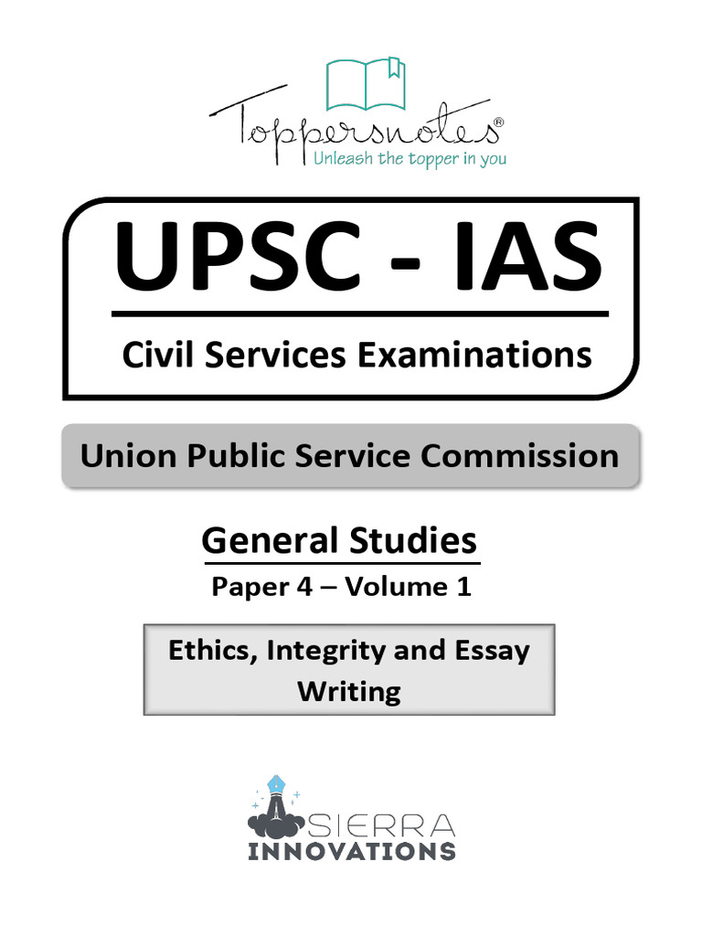 GS Paper 4 Volume 1 Ethics Integrity and Essay Writing | PDF | Morality ...