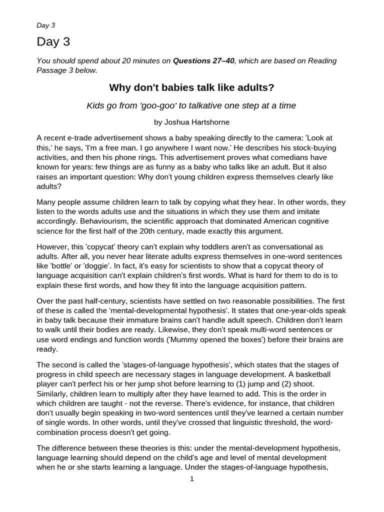 Theories of Language Acquisition in Children | PDF | Language ...