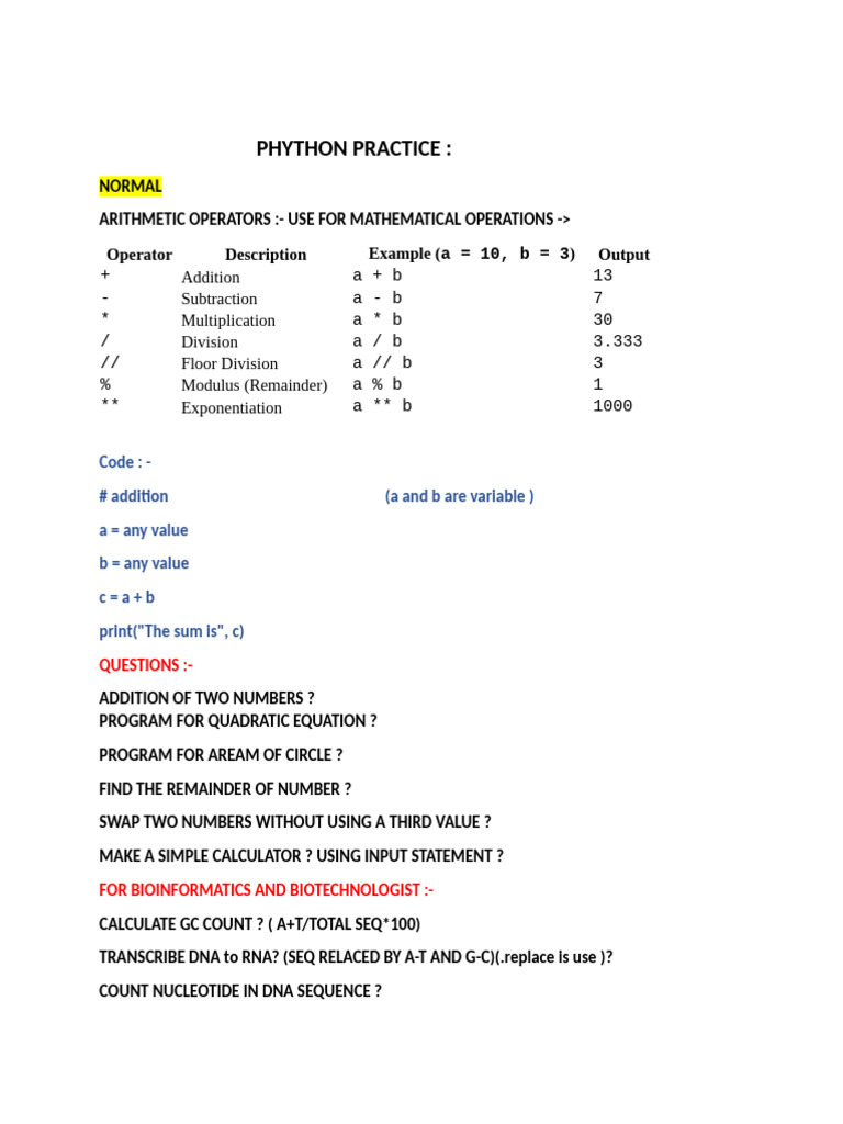 Python Basics for Beginners | PDF | Arithmetic | Applied Mathematics
