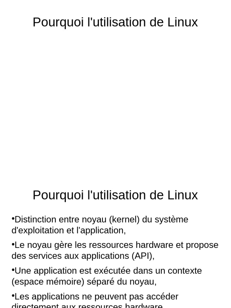 Avantages et Développement sous Linux | PDF | Kernel (Système d ...