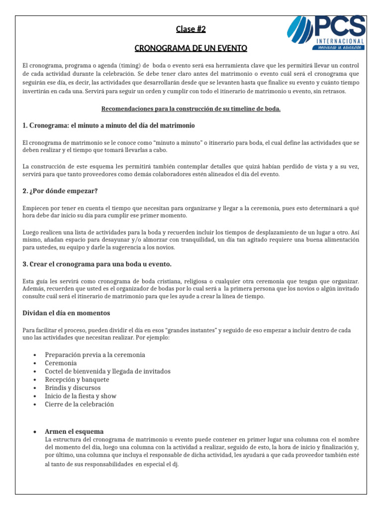 Clase 2 Organizacion de Eventos | PDF | Flores | Rosa