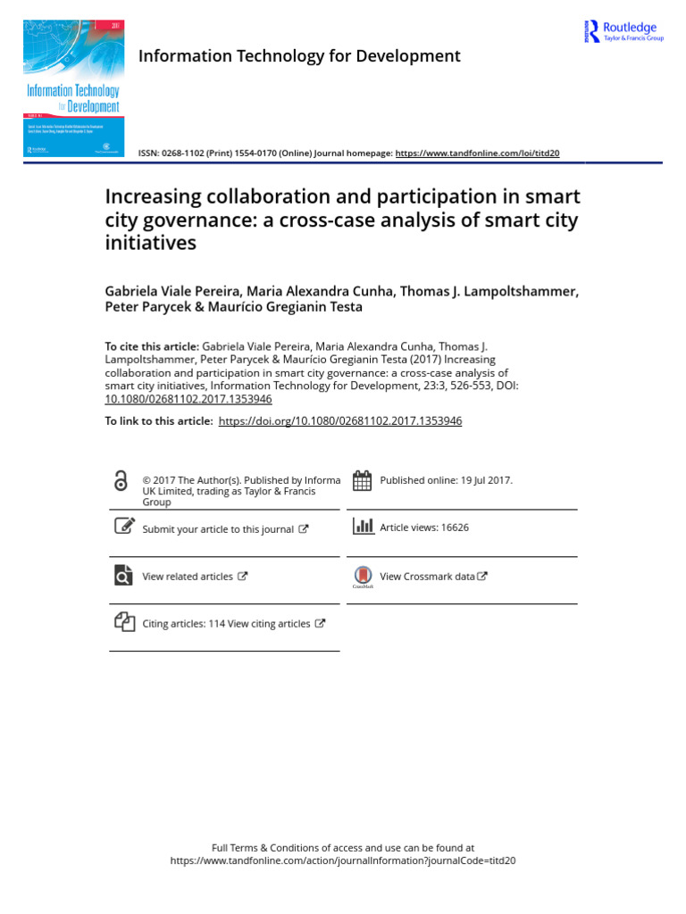 Smart City Governance: ICT Collaboration Analysis | PDF | Governance ...