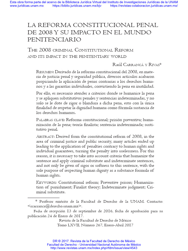 Impacto de la Reforma Penal 2008 | PDF | Castigos | Derecho penal