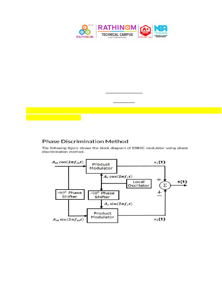 Communication System Question Bank | PDF | Frequency Modulation ...