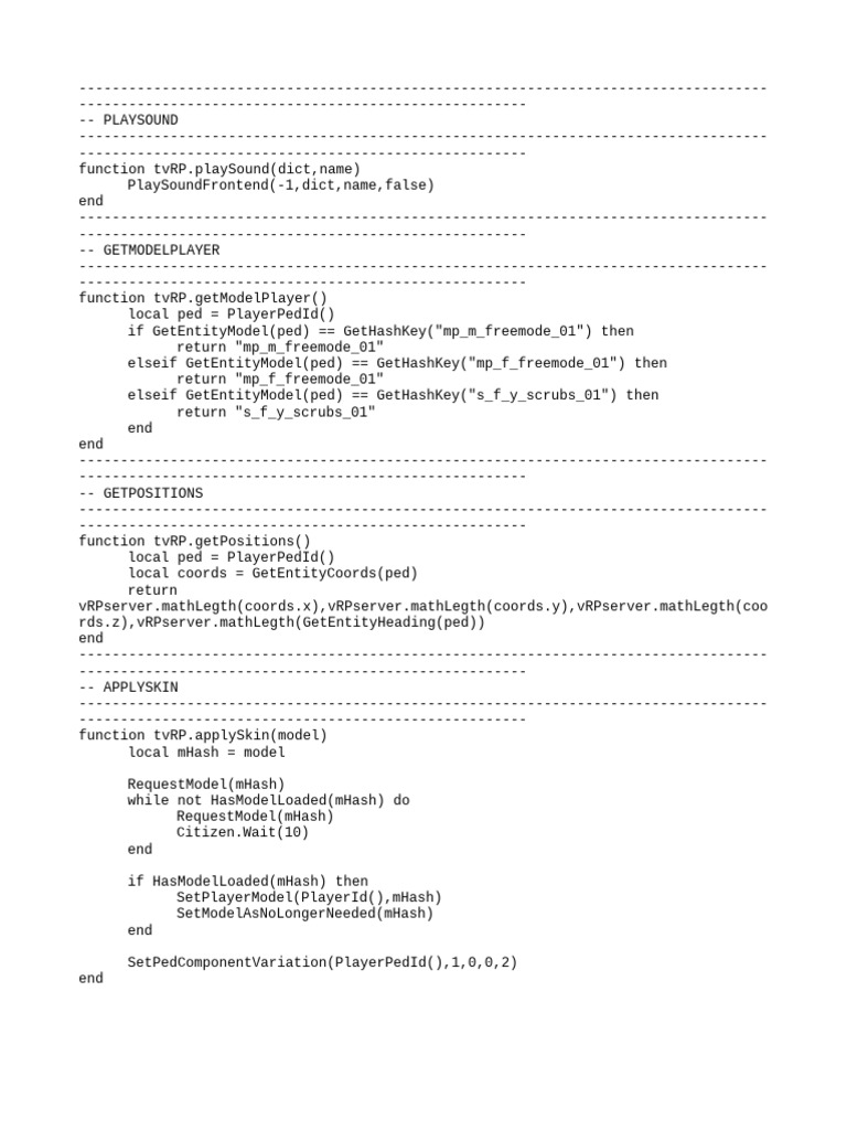 GTA V Script Functions Overview | PDF