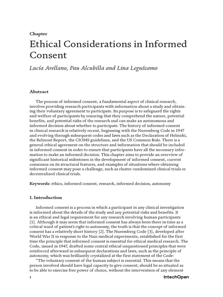 Ethical Aspects of Informed Consent | PDF | Informed Consent | Clinical ...