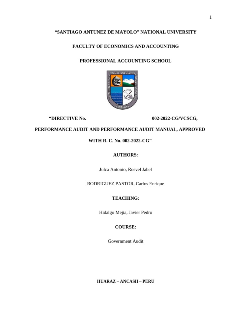 Performance Audit Manual Overview 2022 | PDF | Audit | Methodology