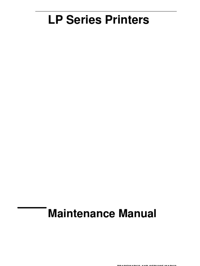 Dot Matrix LP475 Service Manual PDF Troubleshooting Printer