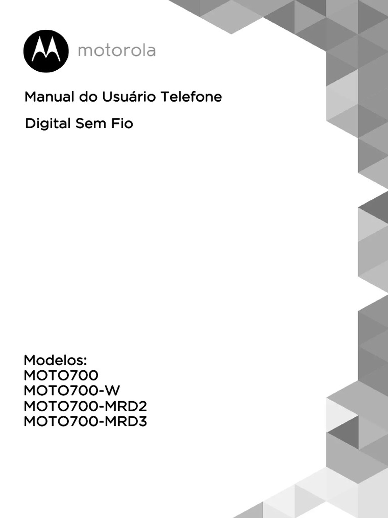 Manual do Telefone Sem Fio Moto700 | PDF