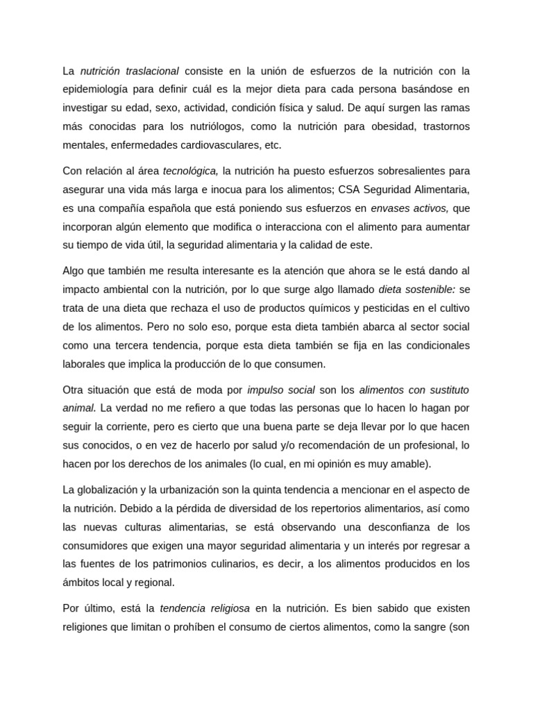 Nutrición en Muchos Aspectos de La Vida | PDF | Dieta | Alimentos