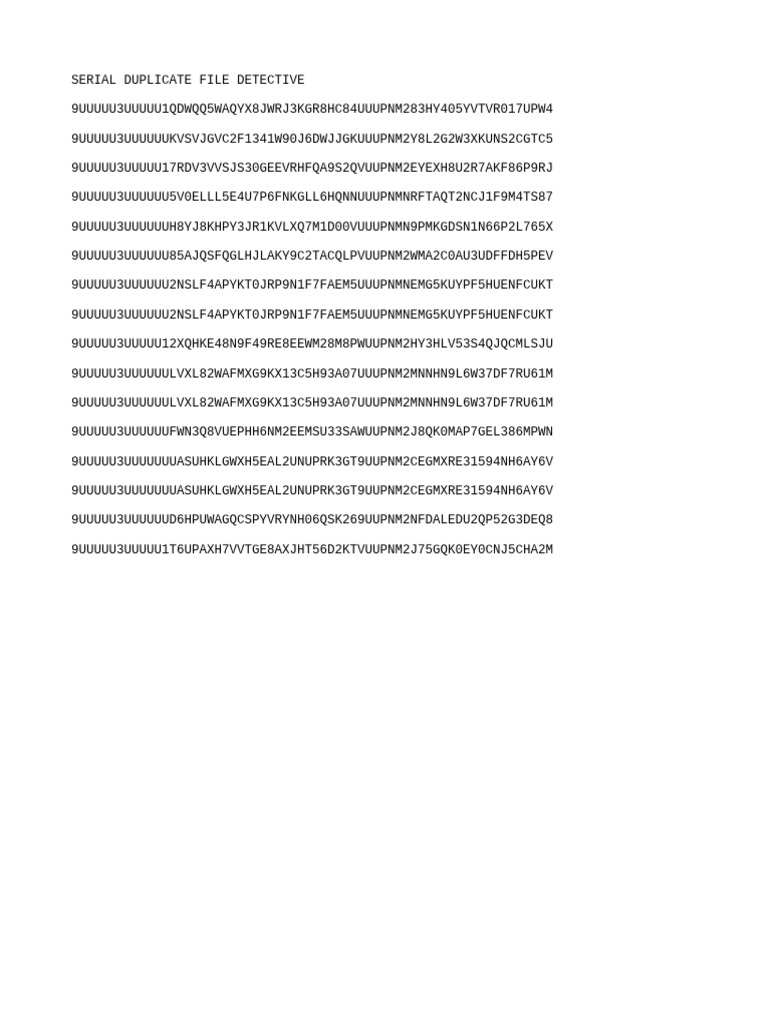 Serial Duplicate File Detective | PDF