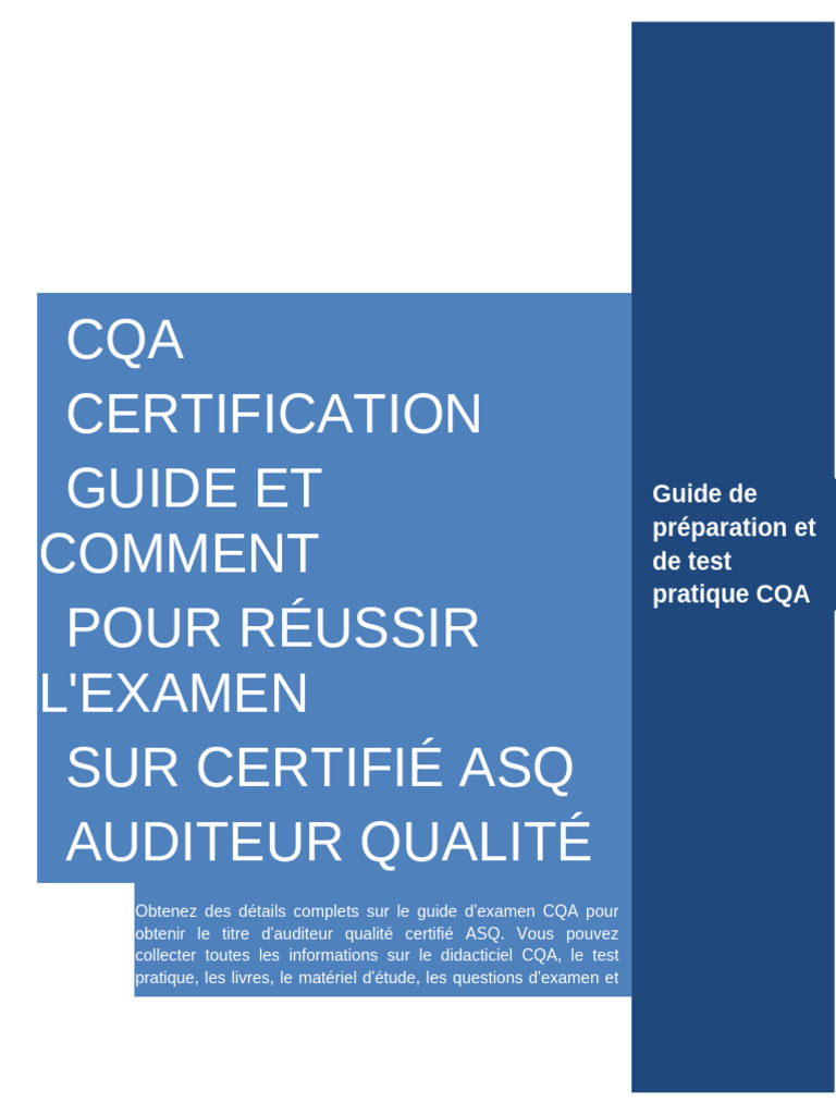 CQA_Certification_Guide_et_Comment_Réussir.pdf | PDF | Audit | Six Sigma