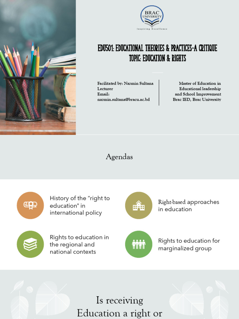 Education Rights: A Critical Analysis | PDF | Human Rights | Political ...