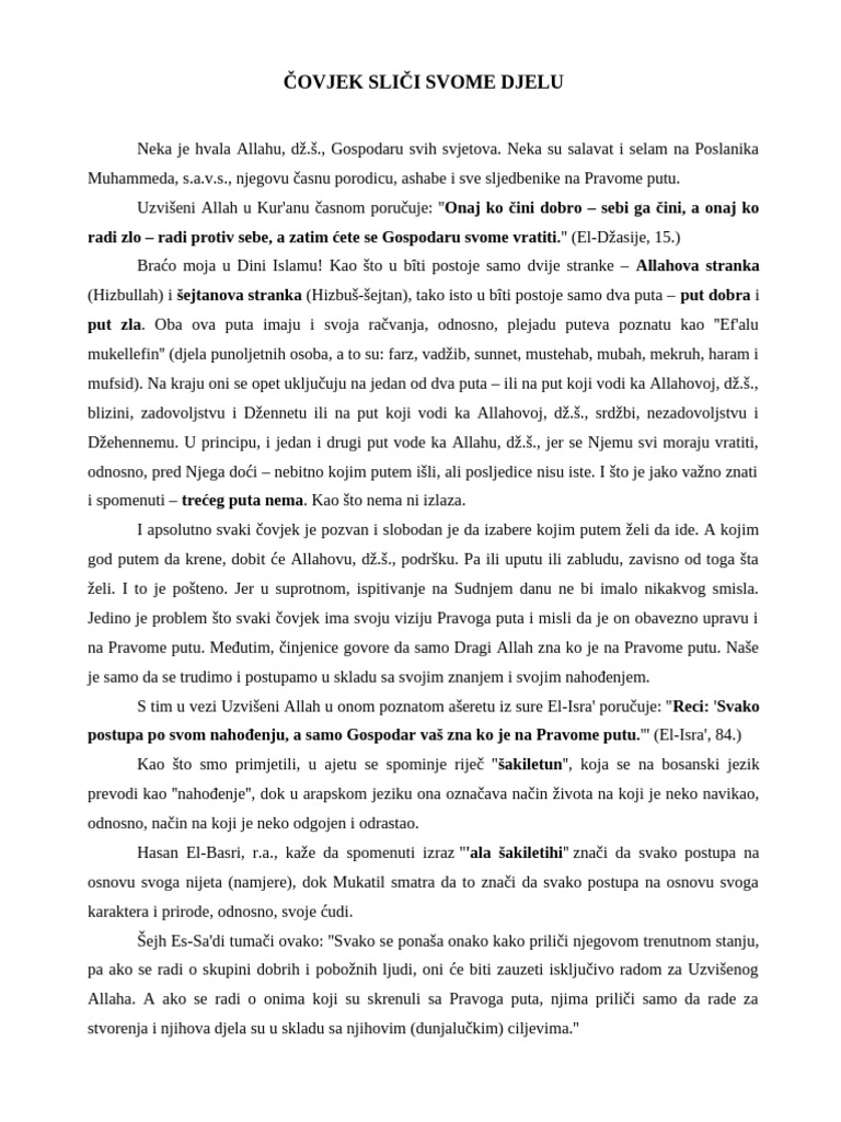 Covjek Slici Svome Djelu | PDF
