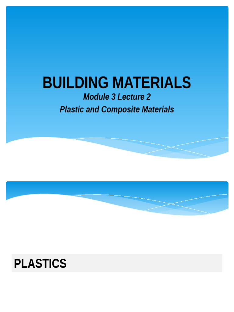 Overview of Plastic Building Materials | PDF | Composite Material ...