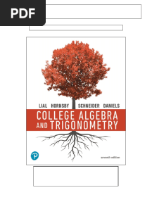 Solutions for College Algebra and Trigonometry 7th Edition by Lial