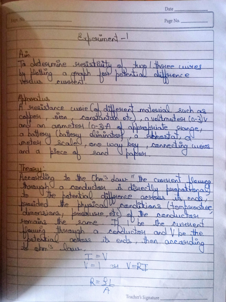 Physics Practical File Class 12 | PDF