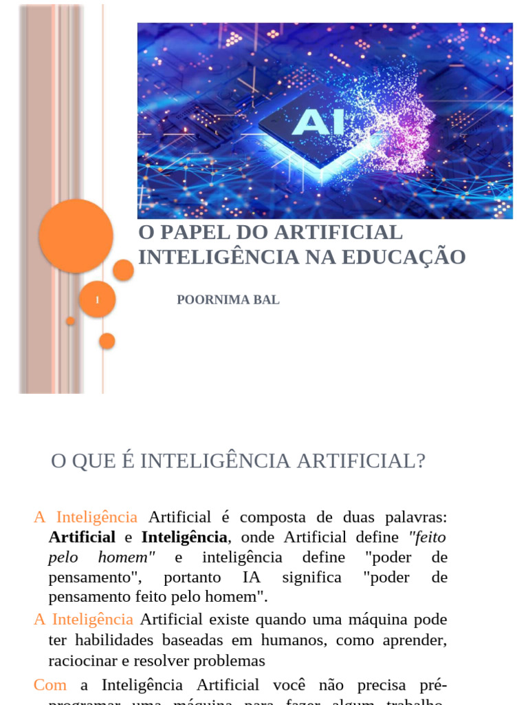 Inteligência Artificial na Educação: Impactos e Benefícios | PDF ...
