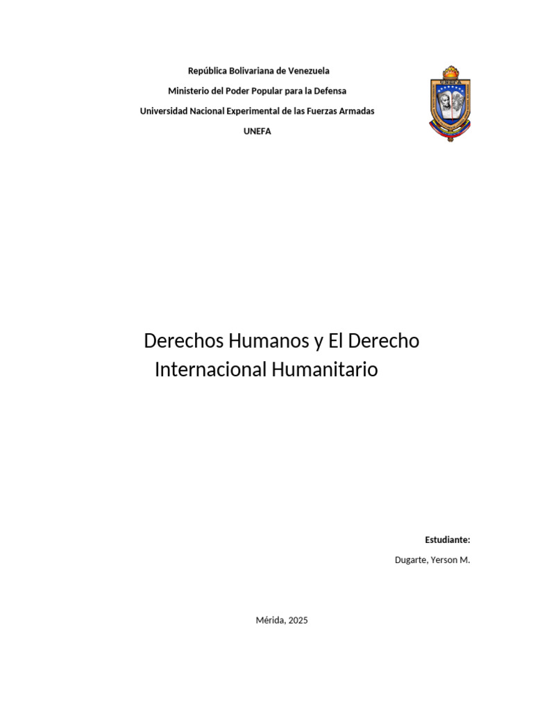 Derechos Humanos y DIH en Venezuela | PDF | Ley humanitaria ...