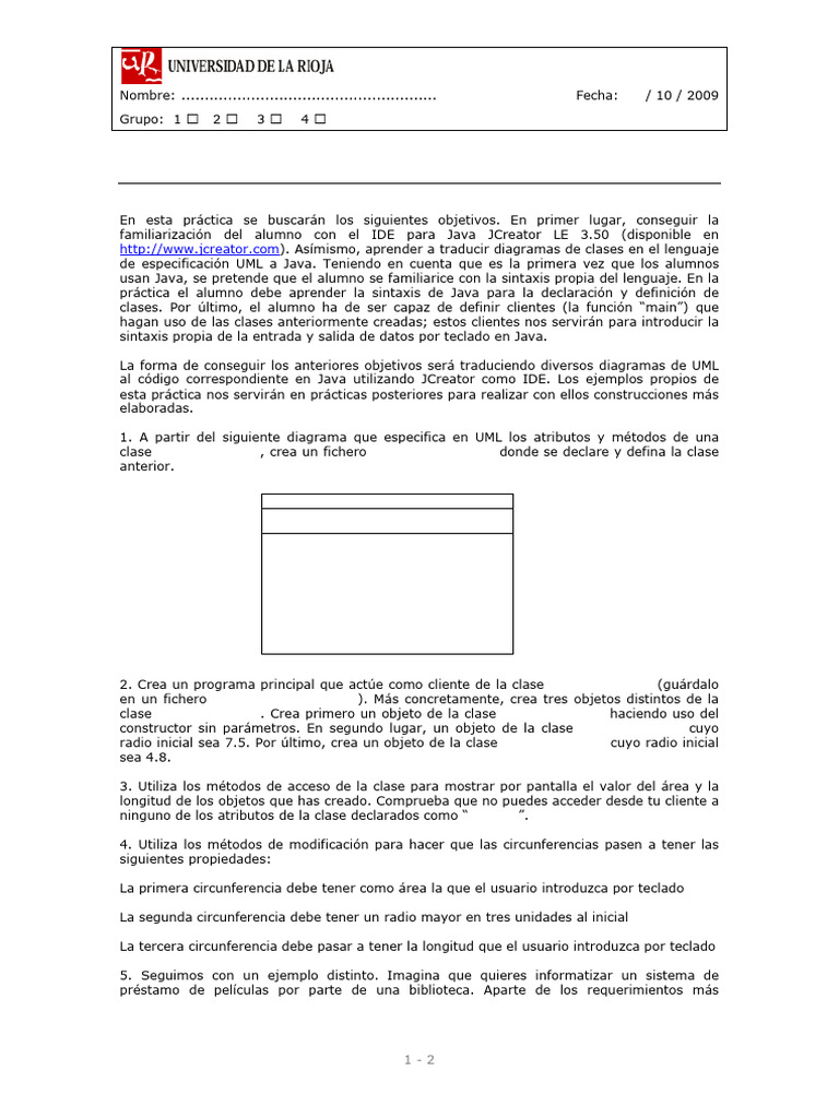 Clases y Programación en Java | PDF | Java (lenguaje de programación ...