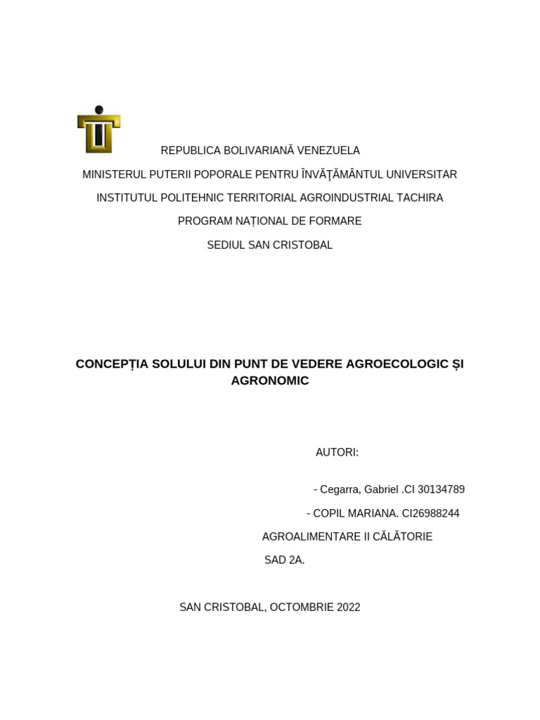 Concepția Solului | PDF