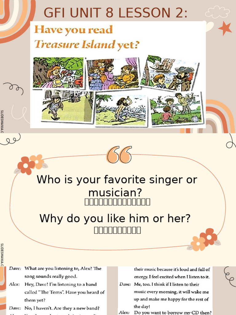 GFI Unit 8 Lesson 2: Music Preferences | PDF