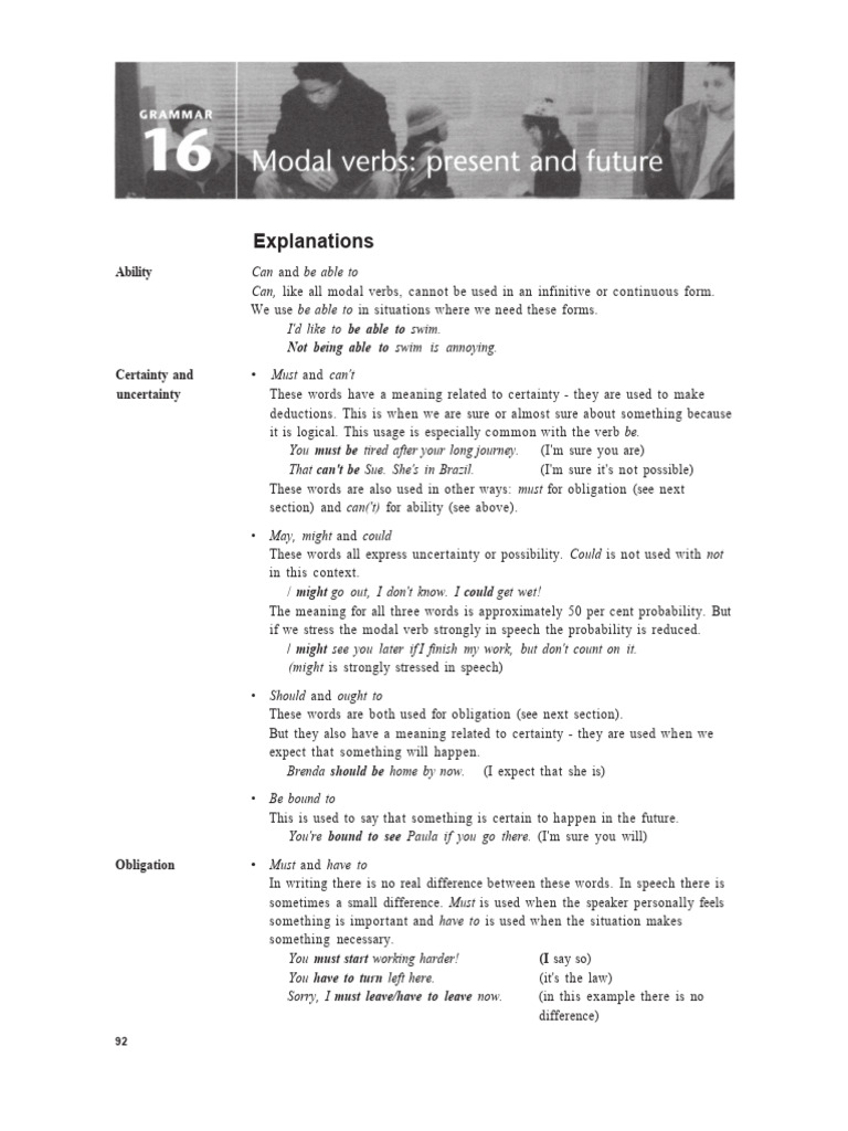 Understanding Modal Verbs in English | PDF | Verb | Grammar