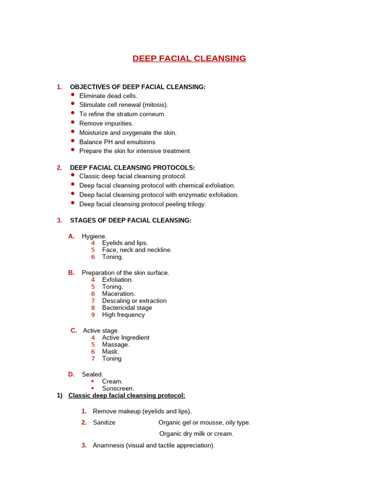 Facial cleaning protocols | PDF | Cosmetics | Skin