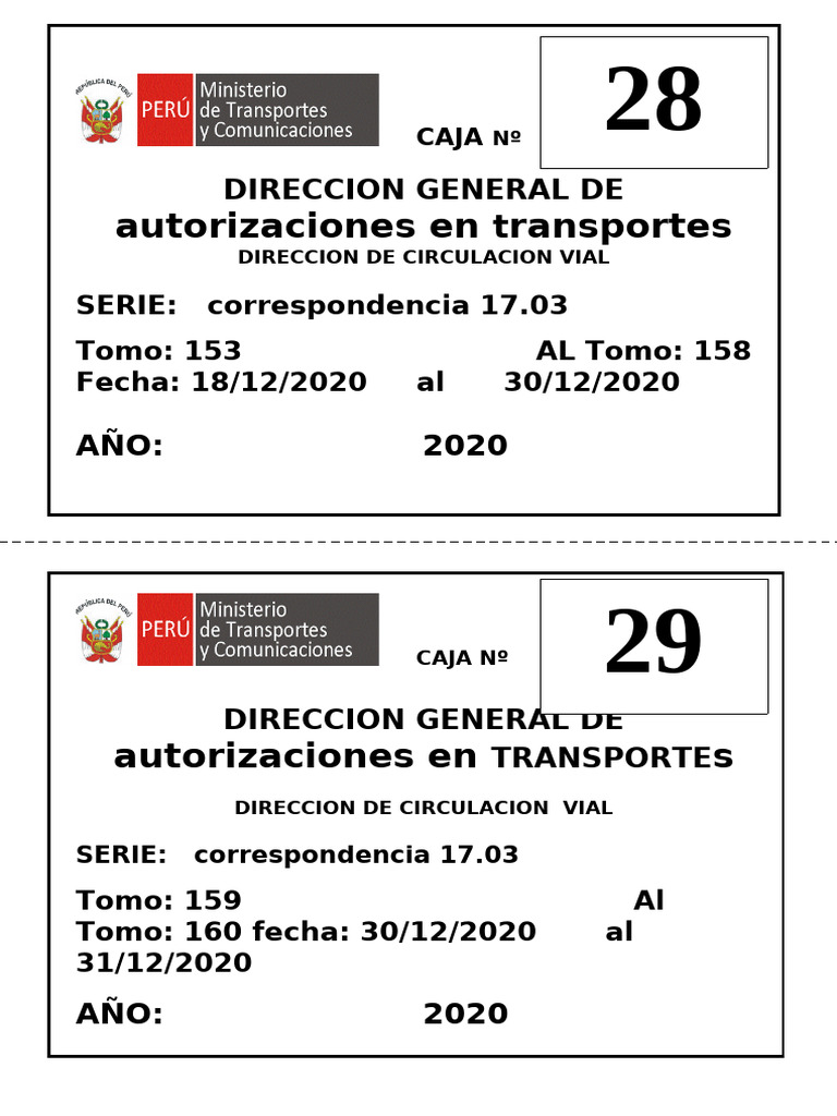rotulos de cajas oficios | PDF